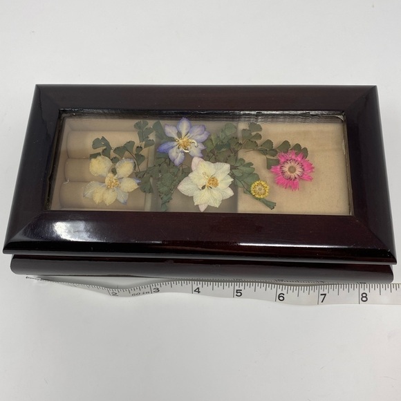 Floral Windup Musical Jewelry Box - Picture 4 of 11